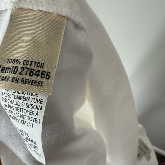 LL Bean Classic Fit Sunwashed Canvas Pants Pull On Pockets White Casual 3X New - Picture 4 of 5